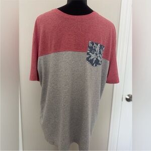 Tommy Hilfiger Men’s Red and Gray Short Sleeve Tee XL